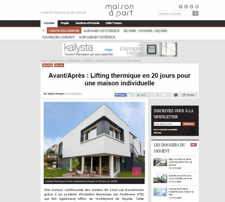 La solution Uniso en avant sur Maison à Part !