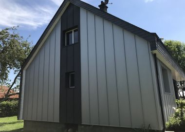 embelissement et Isolation par l’extérieur de 3 façades d'une maison des années 70