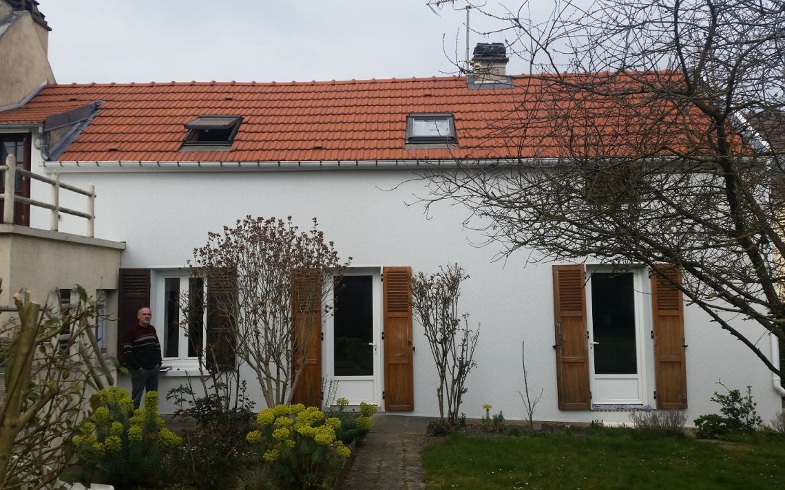 Isolation thermique d'une façade sud